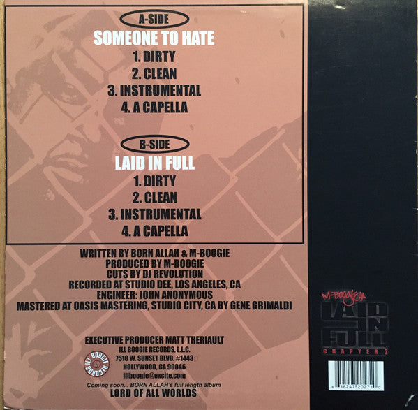 Born Allah : Someone To Hate / Laid In Full (12")