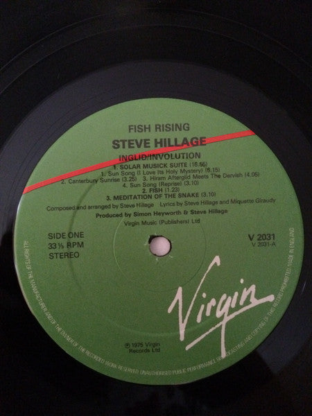 Steve Hillage : Fish Rising (LP, Album, RE)