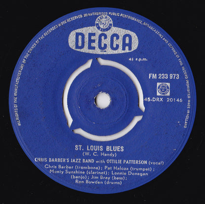 Chris Barber's Jazz Band with Ottilie Patterson / Chris Barber's Jazz Band : St. Louis Blues / The World Is Waiting For The Sunrise (7", Single)