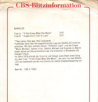 Bangles : If She Knew What She Wants (7", Single, Cap)