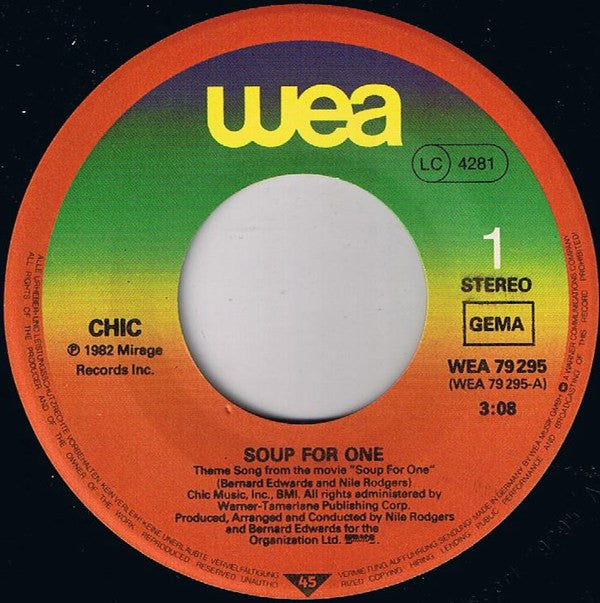 Chic : Soup For One (7")