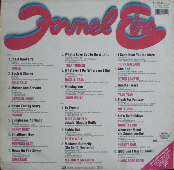 Various : Die Aktuellsten Superhits Aus Formel Eins (LP, Comp)