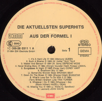 Various : Die Aktuellsten Superhits Aus Formel Eins (LP, Comp)