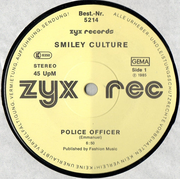 Smiley Culture : Police Officer (12")