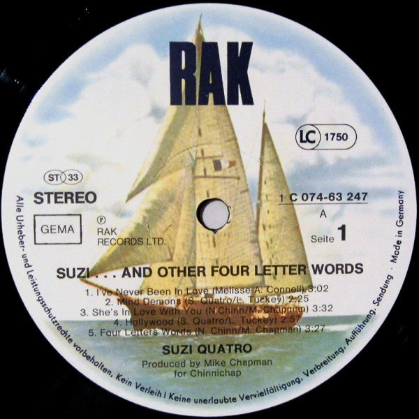 Suzi Quatro : Suzi... And Other Four Letter Words (LP, Album)