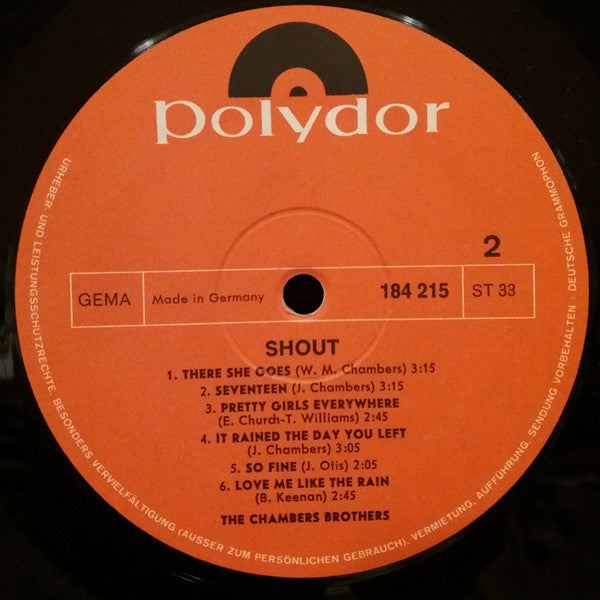 The Chambers Brothers : Shout! (LP, Album)