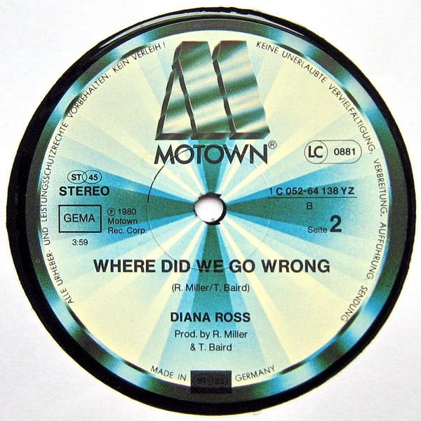 Diana Ross : My Old Piano (12", Maxi)