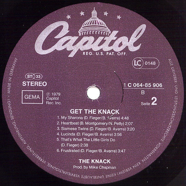 The Knack (3) : Get The Knack (LP, Album, RE)