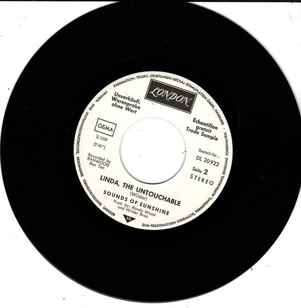 Sounds Of Sunshine : Love Means (You Never Have To Say You're Sorry) (7", Single)