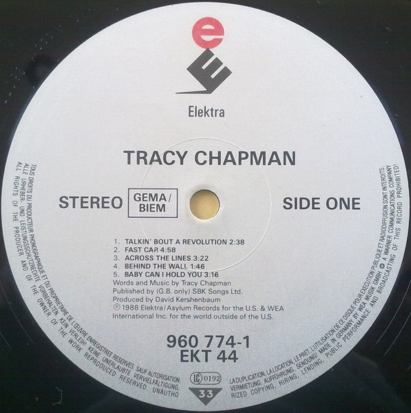 Tracy Chapman : Tracy Chapman (LP, Album, RE)