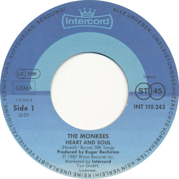 The Monkees : Heart And Soul (7", Single)