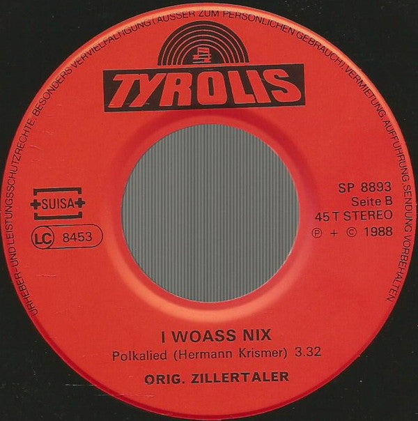 Orig. Zillertaler* : Ja, Achmed (7", Single)