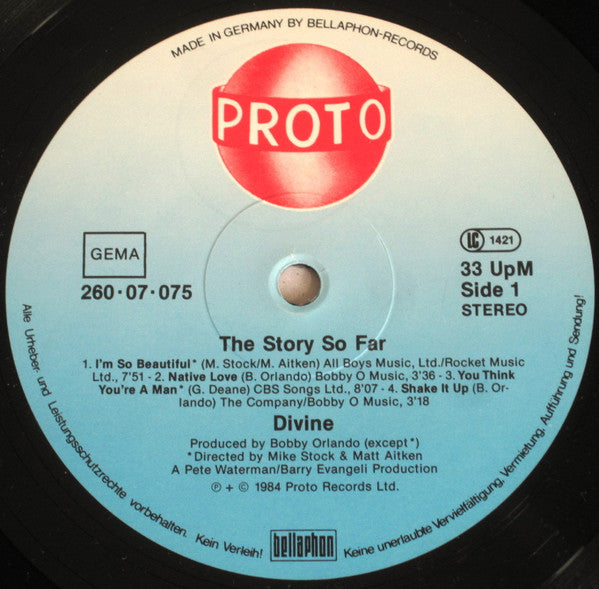 Divine : The Story So Far... (LP, Comp)