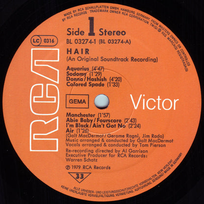 Galt MacDermot : Hair (Original Soundtrack Recording) (2xLP, Album)
