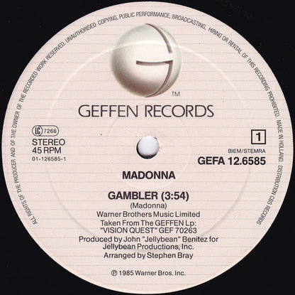 Madonna : Gambler (12", Maxi)