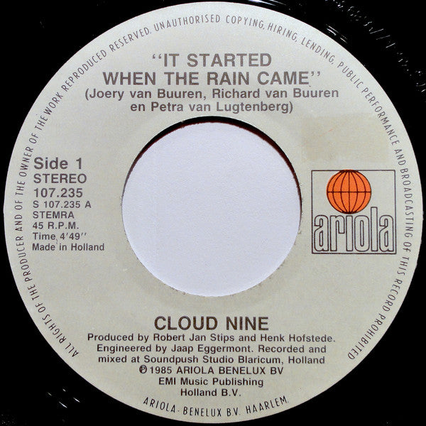 Cloud Nine (6) : It Started When The Rain Came (7")