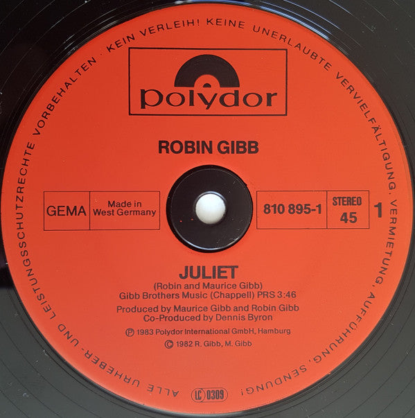 Robin Gibb : Juliet (12", Maxi)