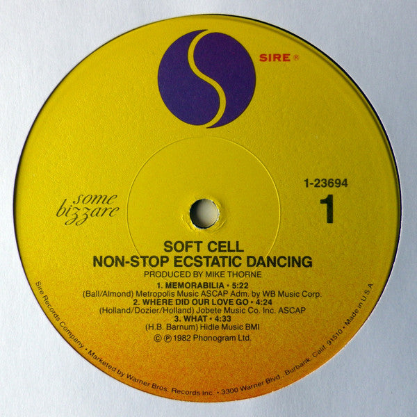 Soft Cell : Non-Stop Ecstatic Dancing (LP, Album, Win)