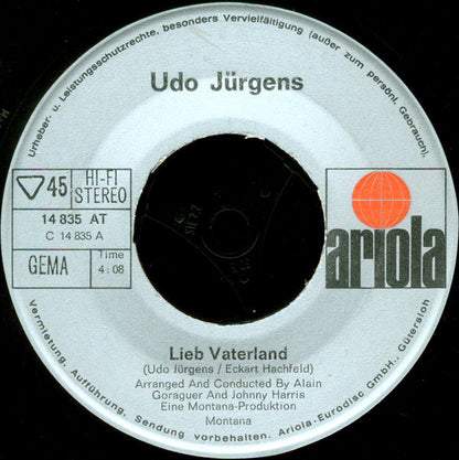 Udo Jürgens : Lieb Vaterland (7", Single)
