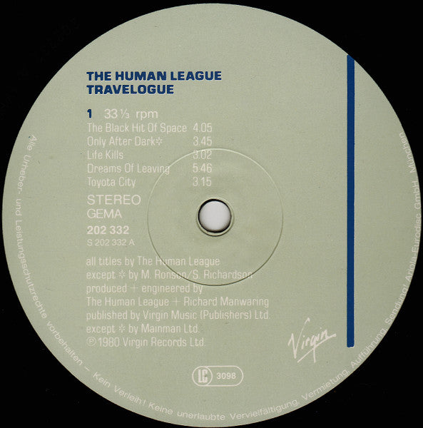 The Human League : Travelogue (LP, Album, RP)