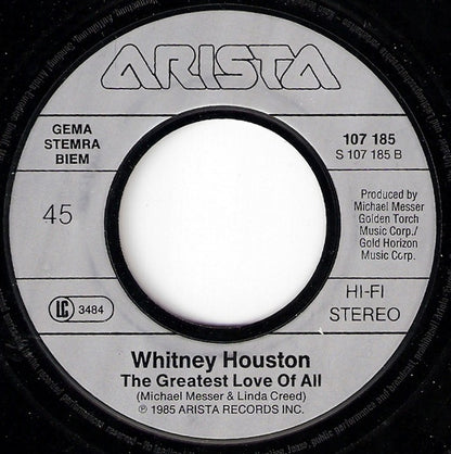 Whitney Houston : All At Once (7", Single)