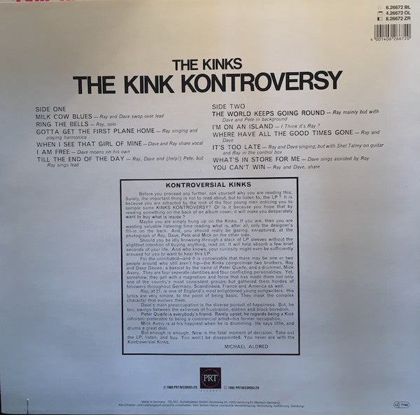 The Kinks : The Kink Kontroversy (LP, Album, Mono, RE)