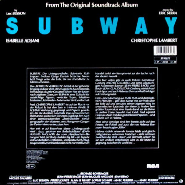 Eric Serra : Subway (12", Maxi)