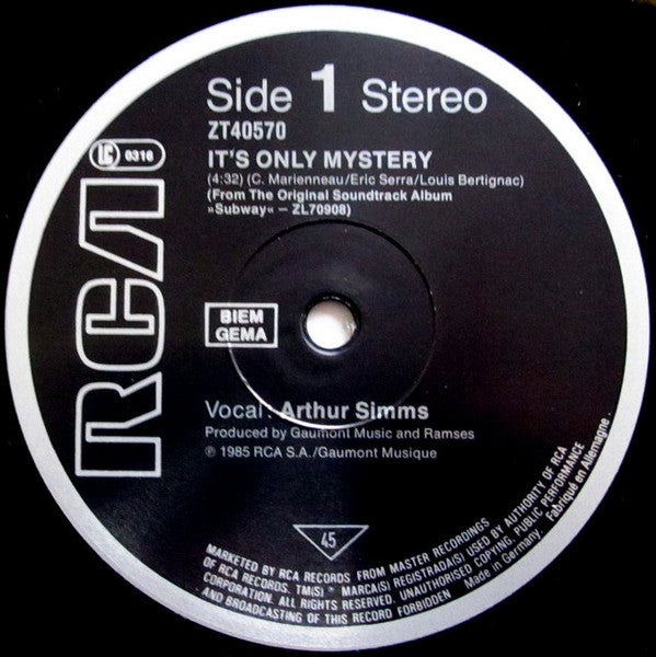 Eric Serra : Subway (12", Maxi)