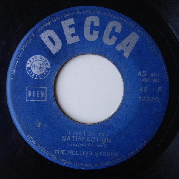 The Rolling Stones : (I Can't Get No) Satisfaction (7", Single, Yel)