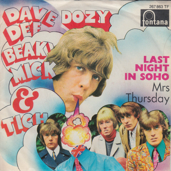 Dave Dee, Dozy, Beaky, Mick & Tich : Last Night In Soho (7", Single, Mono)