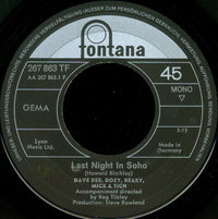 Dave Dee, Dozy, Beaky, Mick & Tich : Last Night In Soho (7", Single, Mono)