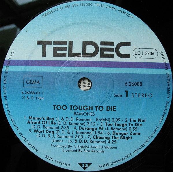 Ramones : Too Tough To Die (LP, Album)