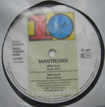 Mantronix : Who Is It? (12", M/Print)