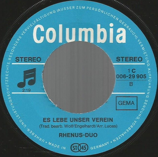 Rhenus-Duo* : Aber Dich Gibt's Nur Einmal Für Mich (7", Single)