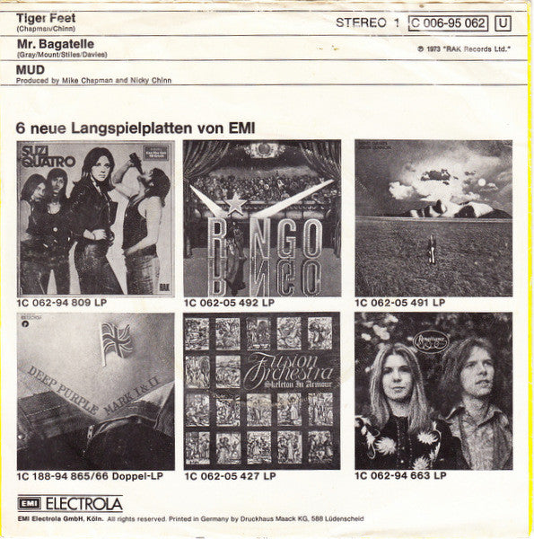 Mud : Tiger Feet (7", Single)