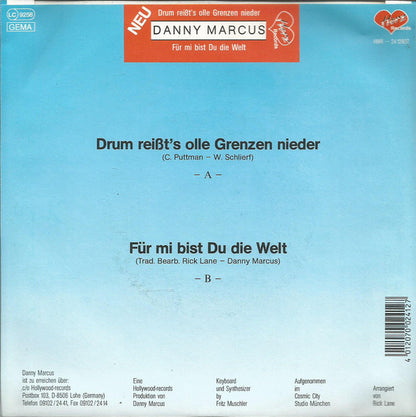 Danny Marcus : Drum Reißt's Olle Grenzen Nieder (7", Single)