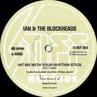Ian & The Blockheads* : Hit Me With Your Rhythm Stick (12", Single, RE, RP)