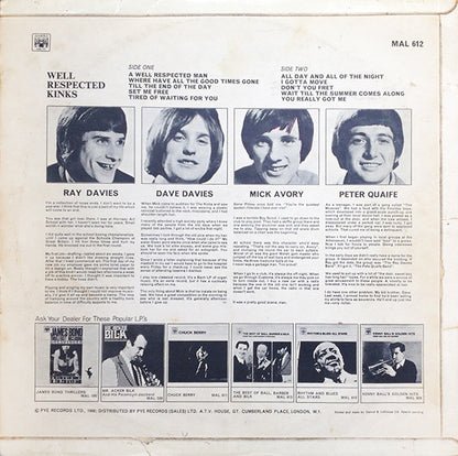 The Kinks : Well Respected Kinks (LP, Comp, Mono, Fli)