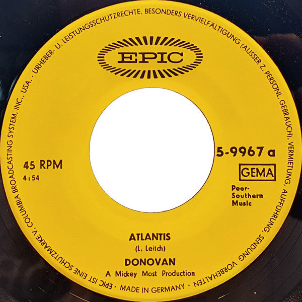 Donovan : Atlantis (7", Single)