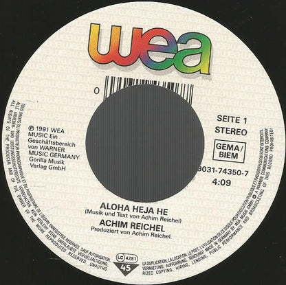 Achim Reichel : Aloha Heja He (7", Single, Big)