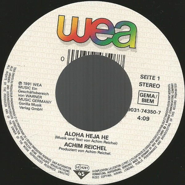Achim Reichel : Aloha Heja He (7", Single, Big)