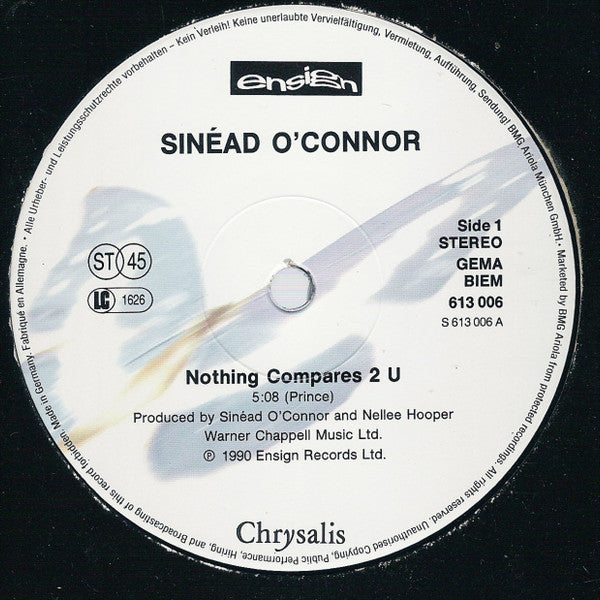Sinéad O'Connor : Nothing Compares 2 U (12", Maxi)