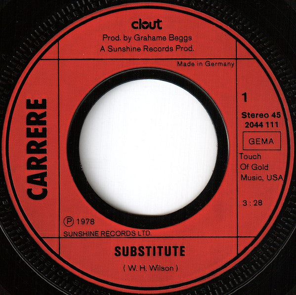 Clout : Substitute (7", Single)