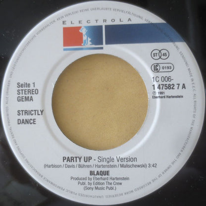 Blaque : Party Up (7", Single)
