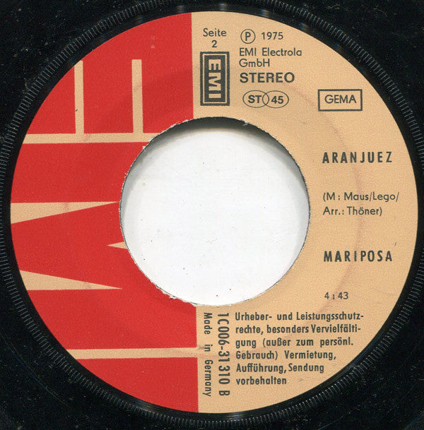 Mariposa (13) : Alborada (7", Single)