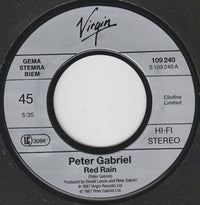 Peter Gabriel : Red Rain (7", Single)