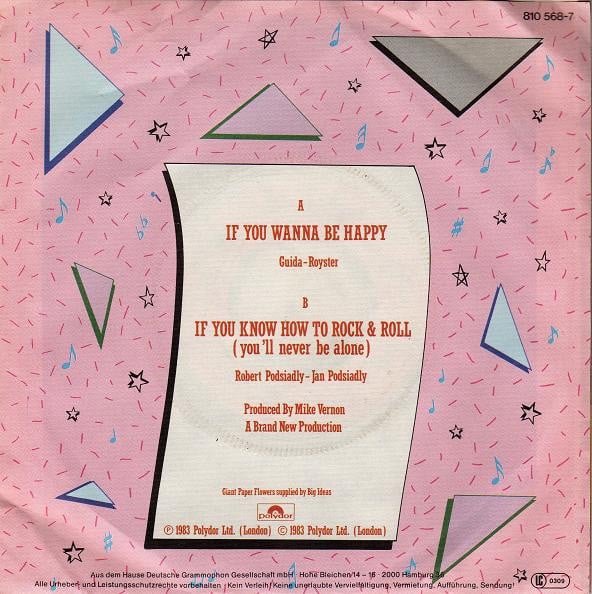 Rocky Sharpe And The Replays* : If You Wanna Be Happy (7", Single)