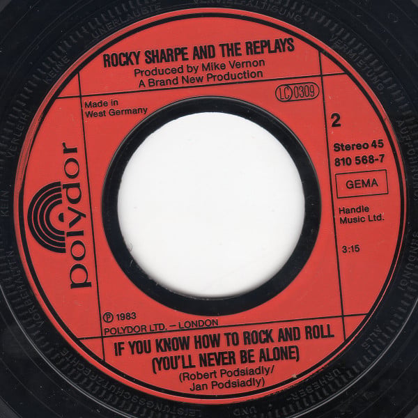 Rocky Sharpe And The Replays* : If You Wanna Be Happy (7", Single)