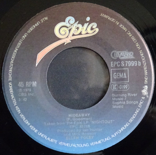Ellen Foley : What's A Matter Baby (7", Single)