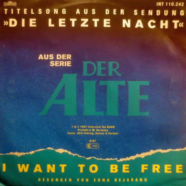 Edna Bejarano : I Want To Be Free (7", Single)